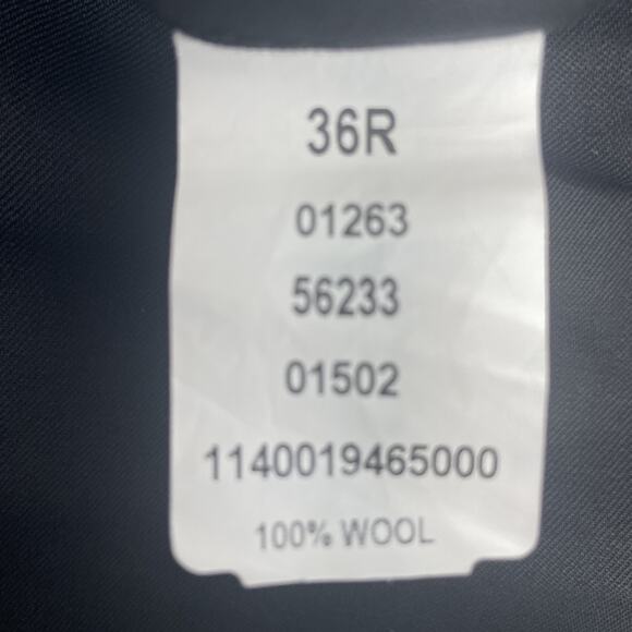 Jos A Bank Executive Tailored Fit 36x32.5 Wool Dress Pants Black Flat Front READ - Picture 7 of 9